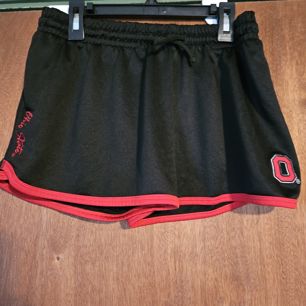 OSU Black and Red Athletic Shorts with Drawstring Waist